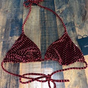 Onia Velvet Bikini Top